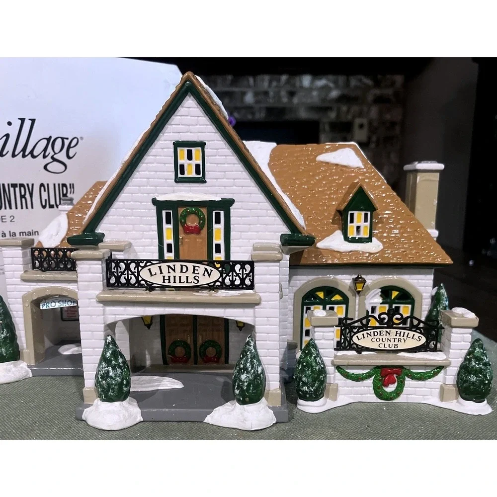1997 Deptartment 56 Snow Village -  Linden Hills Country Club - With Bonus Golf*